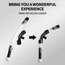 2 x Racing Fuel Jug Hose with Hose Bender, Transparent PVC Filter Design Racing Gas Can Spout Pipe Bender with X-Shape Opener Closer Attachment for Fuel Jug Gas Can