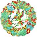 Hummingbird Wind Spinner, 3D Hummingbird Wind Spinner Patio Décor, 12inch Bird Hanging Wind Spinner Decorations, Green Craft Spinners for Yard and Garden, Big Ornaments Wind Spinner Art