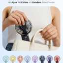 TUNISE Portable Handheld Fan, Portable Fan Rechargeable, 4000mAh, 180 Adjustable, 6 Speed Wind, Display Electricity in Real Time, USB Rechargeable Foldable F an, Quiet Personal Fan as Power Bank