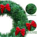 6 Pack Mini Christmas Wreaths for Windows Kitchen Cabinets, 12 Inch Small Christmas Wreath with Red Bows Artificial Christmas Tinsel Wreaths Mini Wreath Xmas Decorations for Home Door Wall Chair Stair