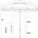 HOMEDEMO 7FT Portable Folding Beach Umbrella for On-the-Go Sun Protection at Outdoor Events