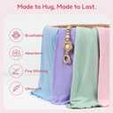 Stretchy Swaddle Blanket for Newborns with Hat & Hello World CardSoft Baby Swaddles 0-3 Months,47"x 47"Supersoft Swaddle Blanket,Receiving Blanket for Boys & Girls (Storm)