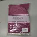 Missufe Women's Summer Boat Neck Short Sleeve Cut Out Knit Bodycon Casual Dress (Purple, XL)