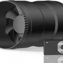 Hon&Guan 6 Inch Inline Booster Duct Fan with Speed Controller - 345 CFM Airflow with 19.2W Ultra-Low Power and Low Noise