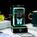 Movdyka Thank You Gift - 3D Crystal Keepsake With LED Colorful Base for Women, Coworkers, Teachers, Friends, Family - Inspirational Appreciation Gift, Office Desk Decor