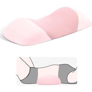 Lumbar Support Pillow for Sleeping,Premium Memory Foam Lower Back Pain Relief Bed Rest Support Pillows for Car Bed,Couch,Waist Support Care Cushion,Sleep Lumbar Pillow (Light Pink)
