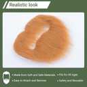 Cosela Self Adhesive Fake Mustache Men Cosplay Costume Facial Hair Halloween Novelty Stick On Fake Beard (Orange)