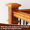Sasylvia 2 Pcs 3.5 x 3.5 Inch Red Oak Wood Newel Post Cap Fence Post Cap Mounting Kit for Indoor Stair Outdoor Fences Mailboxes Decks