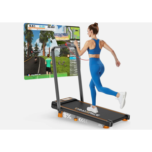 Fitshow 2025 Upgrade Walking Pad Treadmill with 8% Incline & Handle Bar, 3.5HP Portable Walking Treadmill, SD-380F