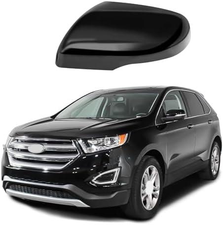 Passenger Side Black Mirror Cover Cap Housing Compatible with Ford Edge 2015-2020, Direct Replacement