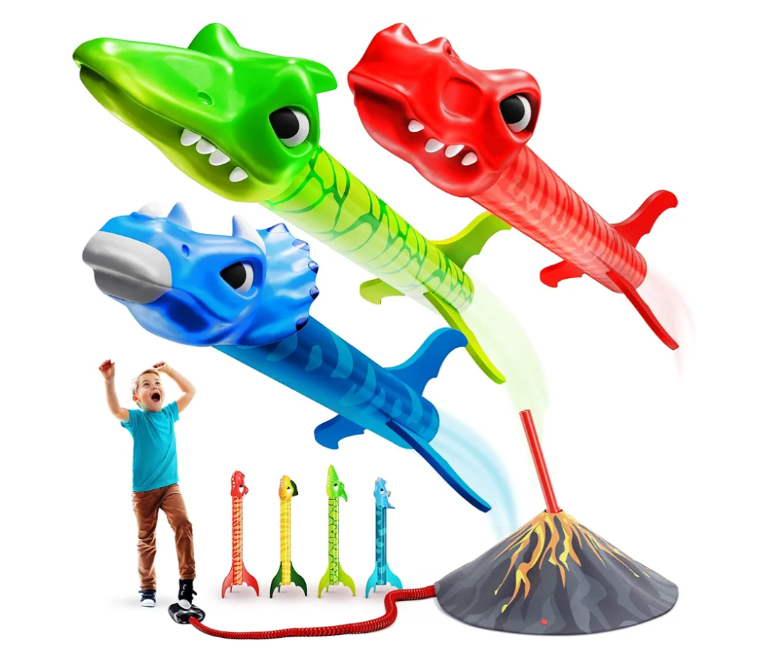 Ninja Blast Dinosaur Toy Rocket Launcher for Kids Toys for Kids 3-5 5-7 4-6 - Outdoor Toys for Kid Ages 4-8 - 3 4 Year Old Boy Birthday Gift - Gifts for Boys Age 3 4 5 6 Years Toy for Toddlers