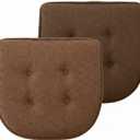 Tufted Memory Foam Chair Cushions 16'x17' Brown