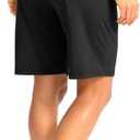 G Gradual Women's Bermuda Long Shorts with Pockets 9" High Waisted Knee Length Shorts for Women Walking Athletic Workout (Black, XL)