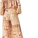 DEE OCLEPPO Women's Piper Button Top With Zipper Bottom Jumpsuit Standard, Small, Mango Mojito- Watercolor Branc 