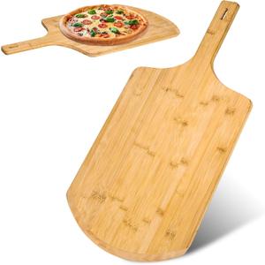 pizza peel 14 inch16" L x 14" W Plate, with 8" L Wooden Handle, 24" Overall LengthWooden Pizza Peel.14 IN Pizza Peels (Large)