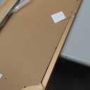 Kate and Laurel Holbrook Modern Scalloped Fabric Pinboard, 24 x 36, Gold, Decorative Bulletin Board for Wall