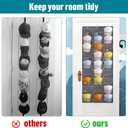 2 x Fixwal Hat Organizer Racks for Baseball Caps, 27 Pocket Pocket Over the Door Hat Organizer with 3 Hooks, Hat Storage to Protect and Display, Gray