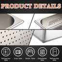 Tioncy 2 Pack Full Size Hotel Pans with Perforated Steam Pan, Stainless Steel Steam Table Pan Multifunctional Food Chafing Supplies for Restaurant Kitchen(Full Size, 6 Inches, 8 Inches)