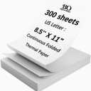 300 Sheets Thermal Printer Paper Continuous Folded 8.5 x 11 Inches US Letter Size Office Paper Products for PD-A4/ M832D/ M08F Portable Printer, Inkless and Wireless Printers, Advanced Value Set.
