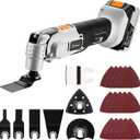 20V Cordless Oscillating Tool with Battery, Brushless Variable Speed Oscillating Multi-Tool with 3 Oscillation Angle, 25 Accessories, Ideal for Cutting, Sanding, Grinding, Scraping & More