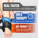 NeoTium Ankle Brace for Women & Men with Hot & Cold Pack  Adjustable Compression Wrap for Sprained Ankle, Achilles Tendonitis & Plantar Fasciitis Relief, Stabilizer for Volleyball & Basketball (S/M)