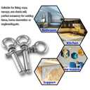 Eyebolt Bolt Stainless Steel Wall Concrete Brick Anchor Expansion Bolts Ring Screw Eyes, Heavy Duty Anchor Fastener Eye Bolt (M6, 8 Pcs)