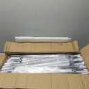 60 Pack Clear Wedding Umbrellas Bulk Transparent Auto Open Stick Umbrellas Windproof Waterproof Large Canopy Umbrella with White European J Hook Handle for Wedding Bride Groom Photography Golf Outdoor