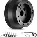 5 & 6 Hole Steering Wheel Hub Adapter for GMC Chevy Pontiac Cadillac Truck Pickup (Black)
