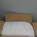 Hotel Grand Luxury White Goose Feather Down Fiber Comforter Queen Size, 100% Cotton Ultra Soft Duvet Insert Queen, Hotel Hypoallergenic Extra Warmth Bedding Comforter, White 90x90 Inch