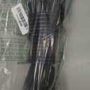 30ft RG6 Coaxial Cable Black, 75 Ohm Coax Cable with F Connector & F81 Double Female Coupler, Low Loss High-Speed TV Antenna Extension Cord for HD TV, Satellite & Dish