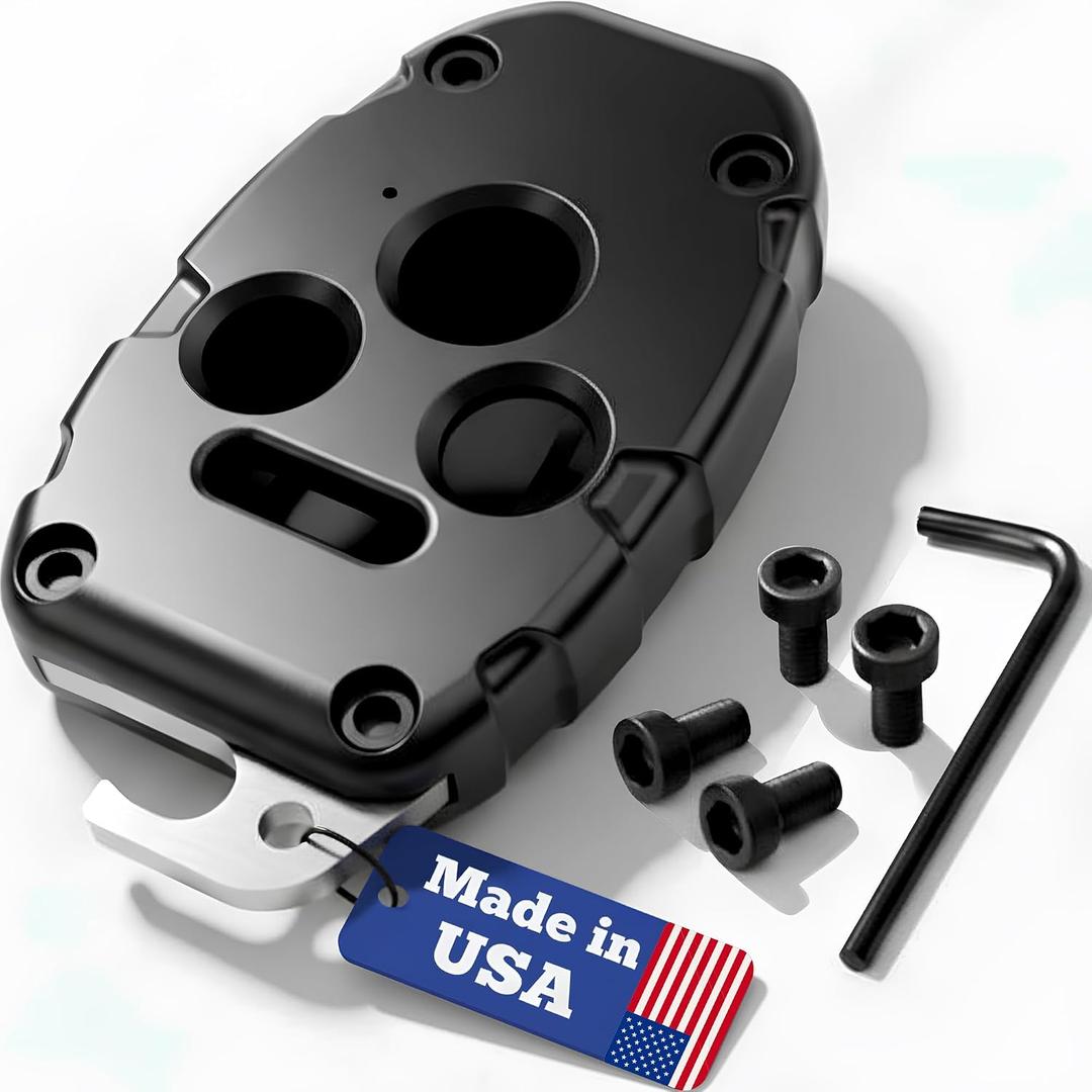 USA-Made for Honda Key Fob Shell | Crack-Resistant & Durable | Seamless Fit | Enhanced Longevity & Functionality | Integrated Bottle Opener | Easy DIY Installation (Black, 4 Button)