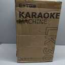 Karaoke Machine for Adults with 2 Wireless Microphones Portable Party Speaker BT PA System with Disco Ball LED Lights, Tablet Lyrics Display Holder, Remote Control, Rolling Wheels and Trolley