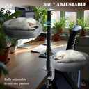 Cat Bed for Desk | Desktop Cat Perch & Hammock | 360° Rotation & Height Adjustable | Supports up to 50 lb | Soft Removable Cushion | Tool‑Free Clamp Installation | Home & Office Use