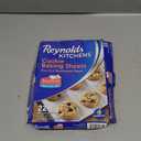 Reynolds Kitchens Cookie Baking Sheets, Pre-Cut Baking Parchment Paper Sheets for Cookies, Oven-Safe up to 425 Degrees, Reusable Up to 3X, No-Mess Cleanup, 12 in x 16 in, 22 Count