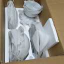 VEWEET Porcelain Dinnerware Sets for 6, 24 Pieces Plates and Bowls Set with Black and Grey Ribbon Lines, Dishes Set Dining Ware for Dinner, Microwave and Dishwasher Safe, Series FIONA