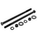 1/2-13 x 7 Hex Head Screws Bolts, Nuts, Flat & Lock Washers, Partially Threaded, Stainless Steel 18-8, Black Finish, 2 Sets