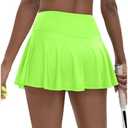 LTMNSZO Women's High Waisted Pleated Tennis Skirts with Pockets Inner Shorts Lightweight Athletic Golf Skorts for Women, Size L