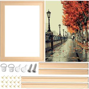 2 Pack 11"x 14" DIY Wood Canvas Stretcher Bars,Removable Canvas Frames Kit-Easy to Assemble,Wooden Frames Kit for Oil Painting,Diamond Painting,Canvas Painting and Needle Arts Supplies