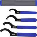 4Pcs Universal Coilover Spanner Wrench Set, Shock Wrench Adjustable Spanners for Most Car and Motorcycle Coil Over Shock Adjustments (4 pcs, Blue)