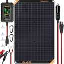 SUNAPEX 12V 30 Watt Solar Trickle Charger Maintainer with MPPT Controller - Portable Waterproof Solar Powered Battery Charger - Solar Panel Kit for Car Rv Trailer Truck Boat Automotive Marine