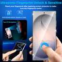 firtstnow 3 Pack for Samsung Galaxy S25 Ultra Screen Protector Tempered Glass + 3 Pack Camera Lens Protector, Military Grade Shatterproof, 9H Hardness, Fingerprint Unlock,Case Friendly 6.9 Inch