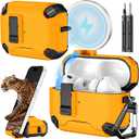 Inesore for AirPods Pro 3 Case (2025) with Phone Stand & Cleaning Kit,Compatible with Magsafe,Magnetic Automatic Lock Cover for AirPods Pro 3rd Generation