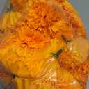 Hananona 201Pcs Artificial Marigold Flower Heads Bulk, Silk Marigold Bulk Fake Flowers for Dia De Los Muertos Decor DIY Marigold Garland Day of The Dead Decorations (Orange)