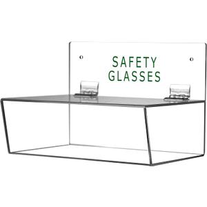 Cq acrylic Safety Glasses Holder with Lid,Dustproof, suitable for countertops and walls,3" Height, 9" Width, 6" Depth,Pack of 1