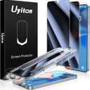 Uyiton UnBreak-Glass for Samsung Galaxy S24+ Plus/S25+ Plus Privacy Screen Protector, [Ultrasonic Fingerprint Support][Auto-Alignment Frame] Scratch-Resistant Bubble-Free Tempered Glass -2 Pack (Black)