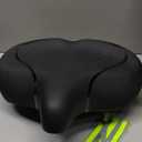 Bicycle Seat, Bike Seat for Women Men Extra Comfort Wide, Oversized Comfortable Seats Saddle for Peloton Bikes, Fit for Exercise Bikes, Electric Bikes, Mountain Bikes, Cruiser Bikes (Black)