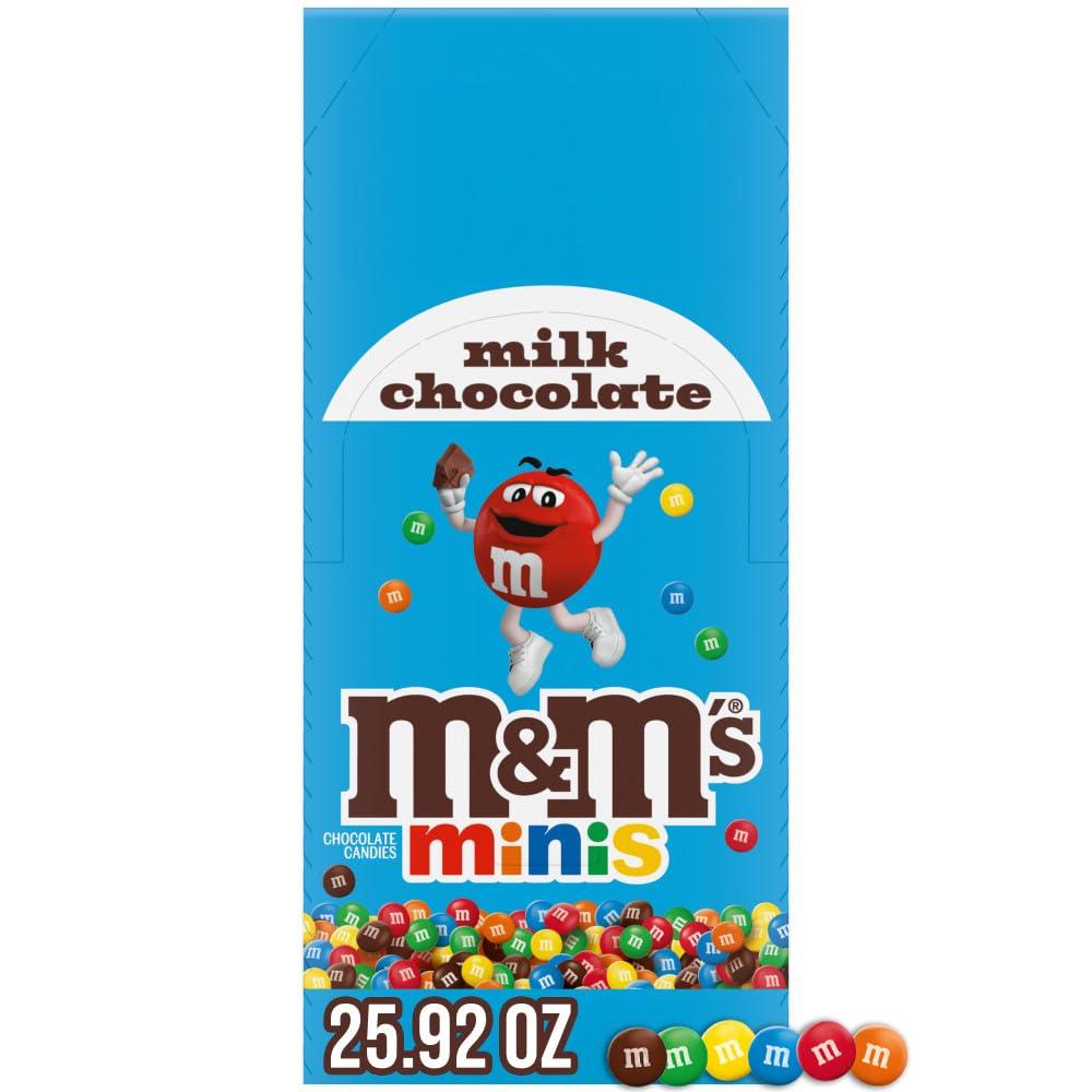 M&M'S MINIS Full Size Milk Chocolate Candy Bulk Pack, 1.08 Ounce (Pack of 24)