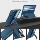 Miimall Dual Stand for Samsung Galaxy Z Fold 7 Case Heavy Duty [Military Grade Drop] [Built-in Glass Screen & Kickstand] Shock-Absorbing Rugged Protective Phone Case for Galaxy Z Fold 7 Cover Blue
