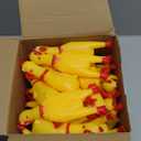 Honoson 50 Pcs Rubber Chickens Squeak Screaming Chicken Novelty Bulk Dog Toys for Pets Dogs Adults, 6.3 Inch(Yellow)