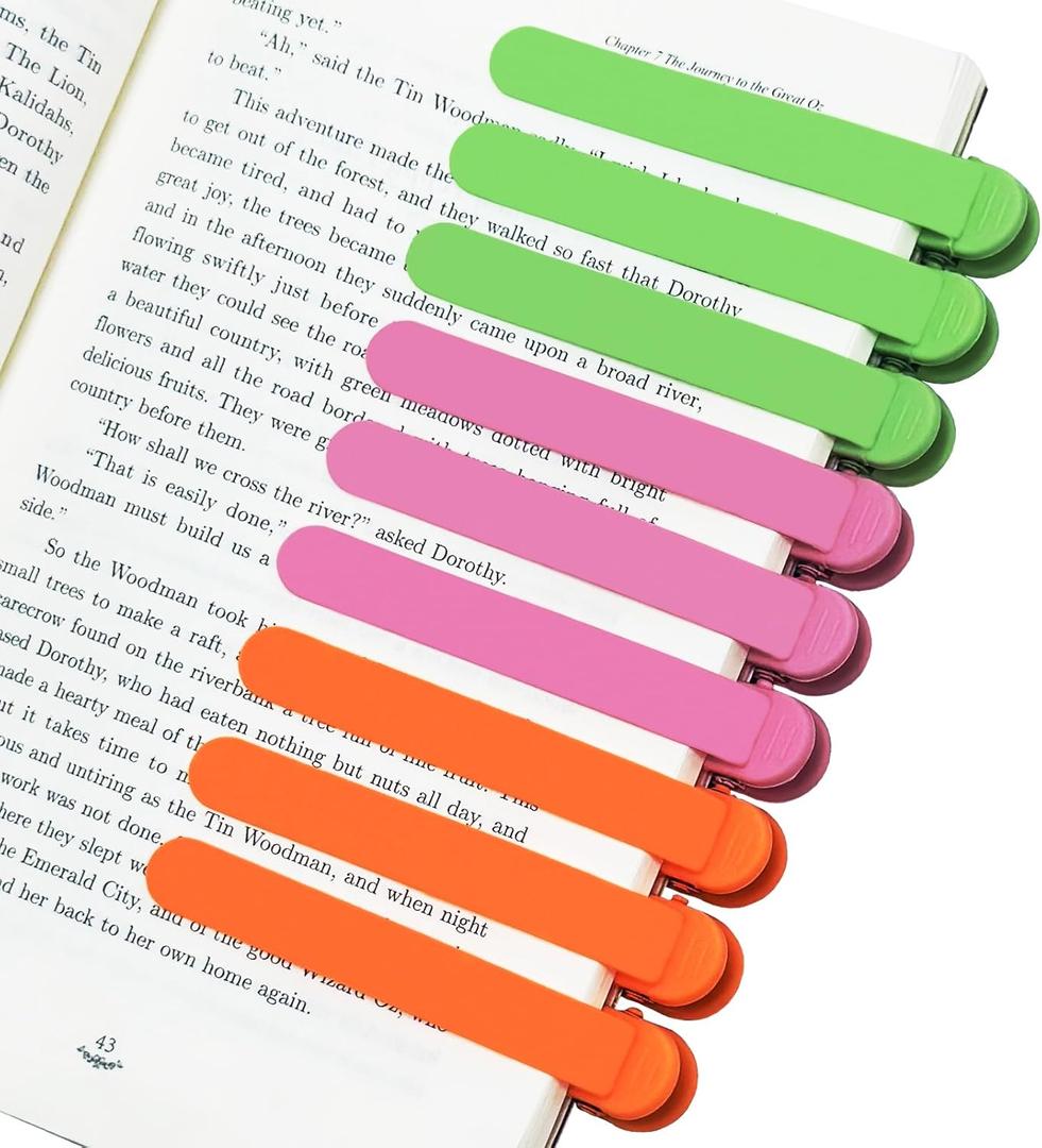 2 x 9Pcs Automatic Bookmark - Smart Book Marks for Reading, Silicone Bookmarks for Women and Kids, Unique Book Markers - Page Holder Accessories